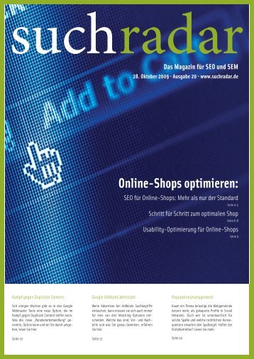 Online-Shops optimieren: - Suchradar