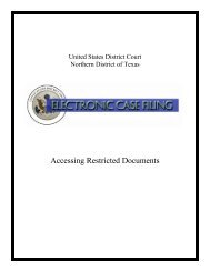 Accessing Restricted Documents - US District Court - Northern ...