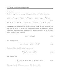 PHYâ396 K. Solutions for problem set #6. Problem 1(a): The theory ...