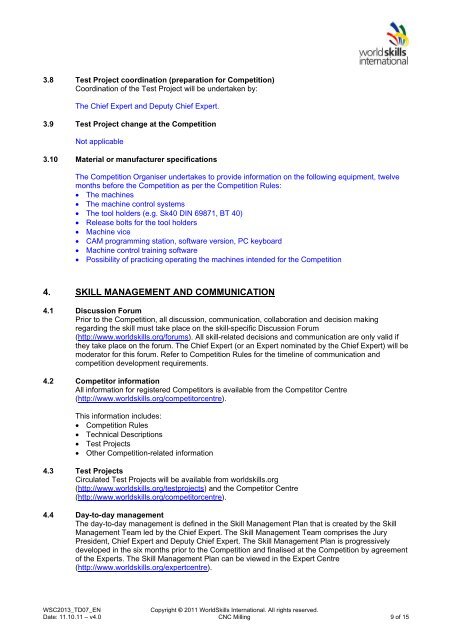 TECHNICAL DESCRIPTION CNC MILLINg