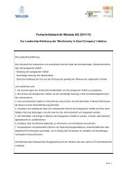 Fortschrittsbericht Weleda AG 2011/12 - Business and Biodiversity ...