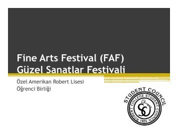 Fine Arts Festival (FAF) Güzel Sanatlar Festivali