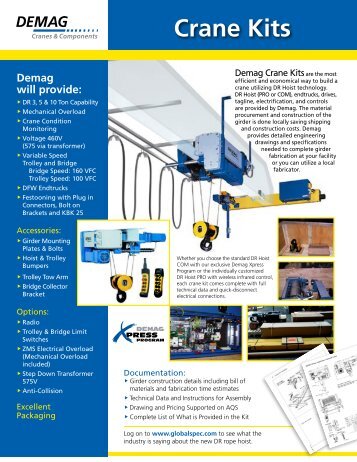 DR Crane Kits (PDF: 319KB) - Demag Cranes & Components