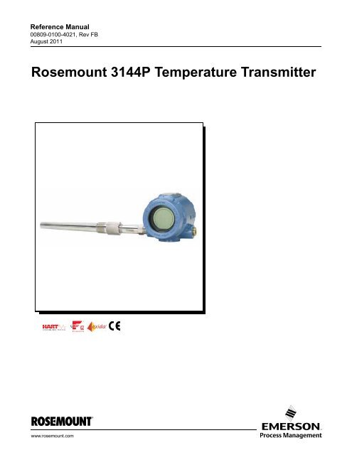 Rosemount 3144P Temperature Transmitter - Process Centre Of ...