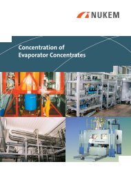 Concentration of Evaporator Concentrates - NUKEM Technologies