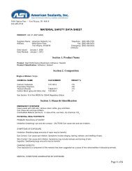 MSDS - American Sealants, Inc.