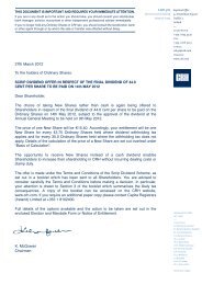 Chairman's Letter to Shareholders - CRH