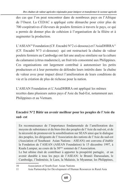 des chaÃ®nes de valeur agricoles rÃ©gionales pour intÃ©grer et