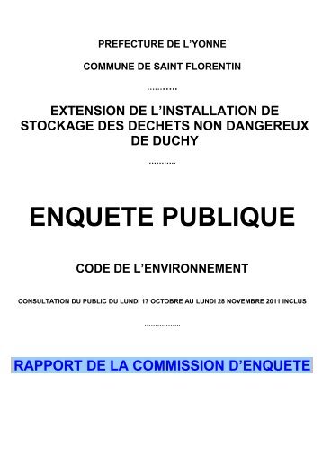 rapport - PrÃ©fecture de l'Yonne