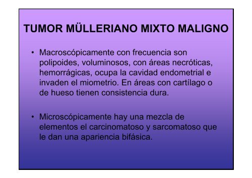 Tumor Mixto Mülleriano - Hospital General de México