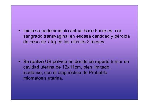 Tumor Mixto Mülleriano - Hospital General de México