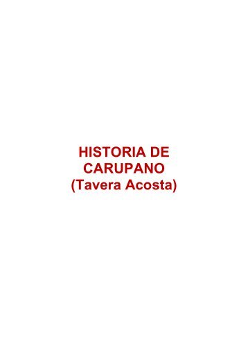 HISTORIA DE CARUPANO (Tavera Acosta)