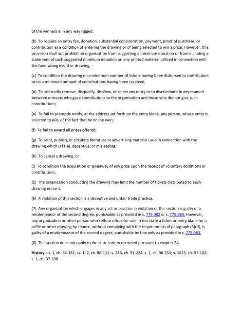 Student Activities | Florida Statute 849 - South Florida State College