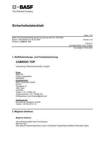SDB Cabrio Top - BASF Pflanzenschutz Ãsterreich
