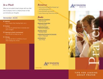 Leading Prayer - Ascension Health