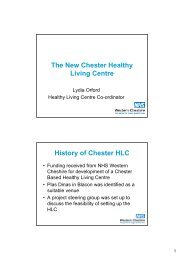The New Chester Healthy Living Centre - West Cheshire Together