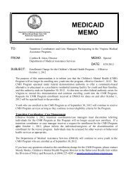 Enrollment Change for the CMHP — Effective Date 10/01/2012