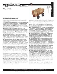 77C48 Wagon Kit General Instructions - Woodcraft