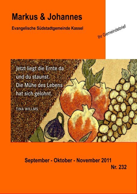 September - Oktober - November 2011 Nr. 232 - Evangelische ...