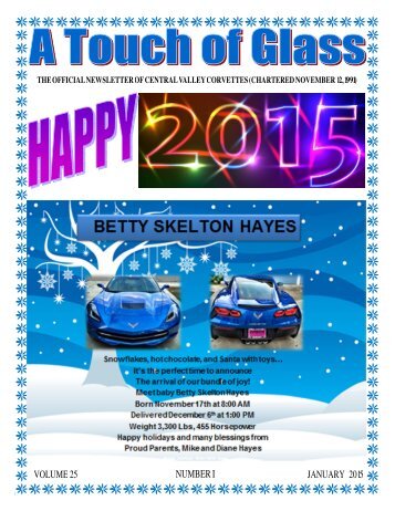 Central Valley Corvettes - January 2015 Newsletter