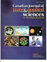 Jul-07 - Canadian Journal of Pure and Applied Sciences