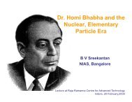 Dr. Homi Bhabha and the Dr. Homi Bhabha and the Nuclear ...