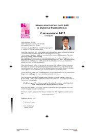 Bildungsprogramm 2013/2 - KAB Diözesanverband Paderborn