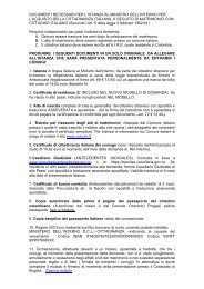 documenti necessari per l'istanza al ministro dell'interno per l ...