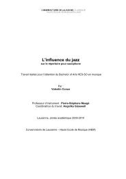 L'influence du jazz sur le répertoire pour saxophone - HEMU