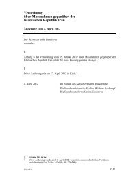Verordnung über Massnahmen gegenüber der Islamischen - admin.ch