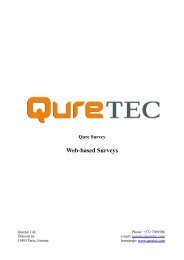 Qure Survey Web-based Surveys - Quretec