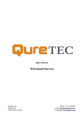 Qure Survey Web-based Surveys - Quretec
