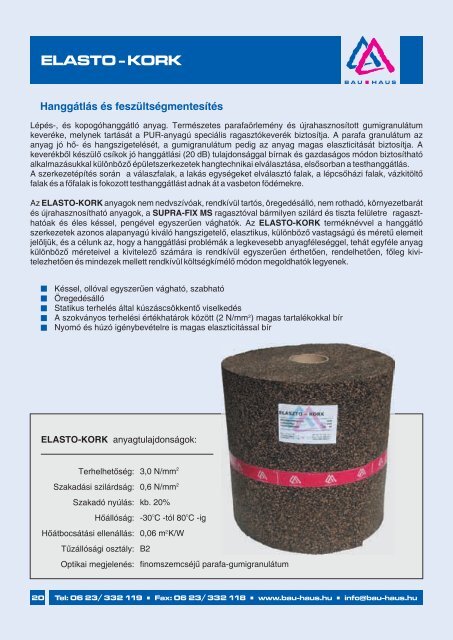 Elasto-Line hanggÃ¡tlÃ¡s (pdf - 1 MB) language - Bau-Haus Kft.