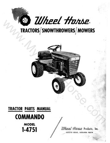 commando - The Wheel Horse Tractor Manual and Documentation ...