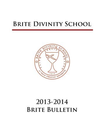 Brite Bulletin - Brite Divinity School