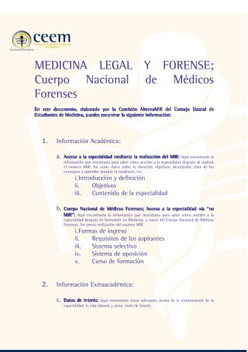 Medicina Legal y Forense - El MÃ©dico Interactivo