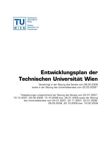 Entwicklungsplan der Technischen Universität Wien