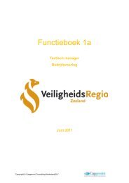 Functieboek 1a - Veiligheidsregio Zeeland