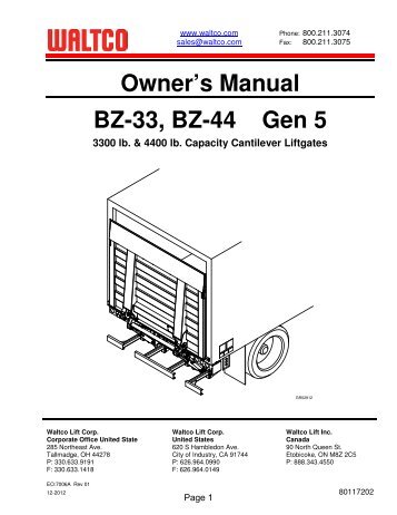 BZ-33, 44 Series - Waltco