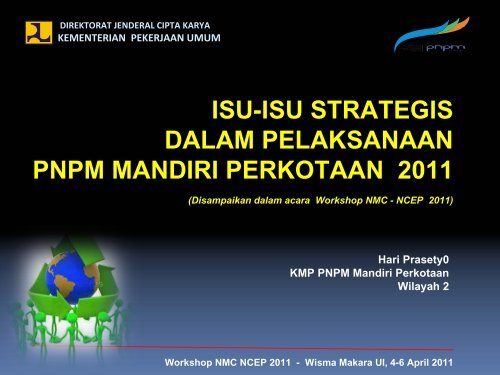 isu-isu strategis dalam pelaksanaan pnpm mandiri ... - P2KP