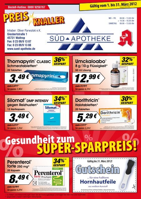 36% - in der Süd-Apotheke, Waltrop