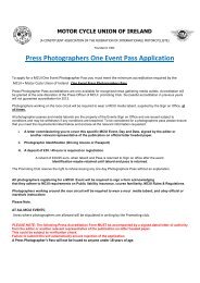 Press Photographers One Event Pass Application - Tandragee 100