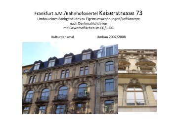 Frankfurt a.M./Bahnhofsviertel Kaiserstrasse 73 - Suma Immobilien