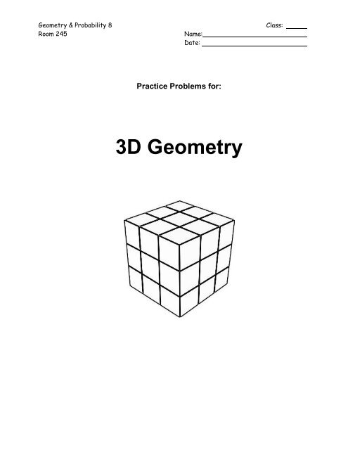 3d geometry practice problems pdf