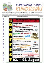 Donnerstag, 01.08.2013 - Verbandsgemeinde Zweibrücken-Land