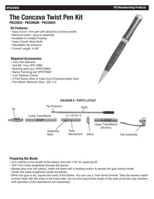 4 in 1 Multi-Function Chrome Pen Kit at Penn State Industries