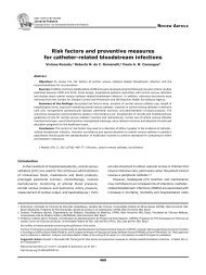 Risk factors and preventive measures for catheter-related ... - SciELO