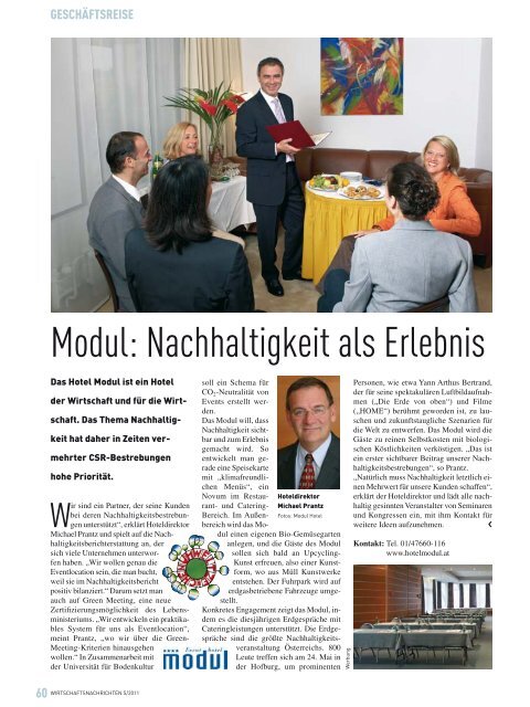 Ausgabe 05/2011 Wirtschaftsnachrichten Donauraum