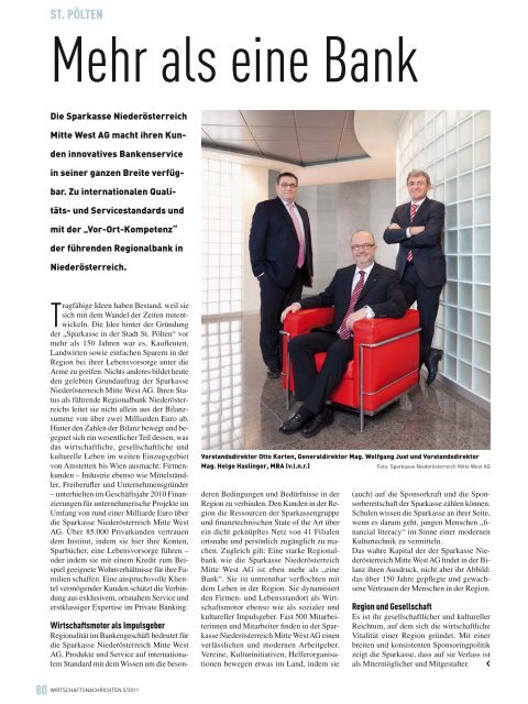 Ausgabe 05/2011 Wirtschaftsnachrichten Donauraum