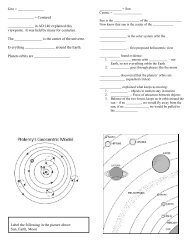 History of Astronomy foldable - Earth Science with Mrs. Wilson